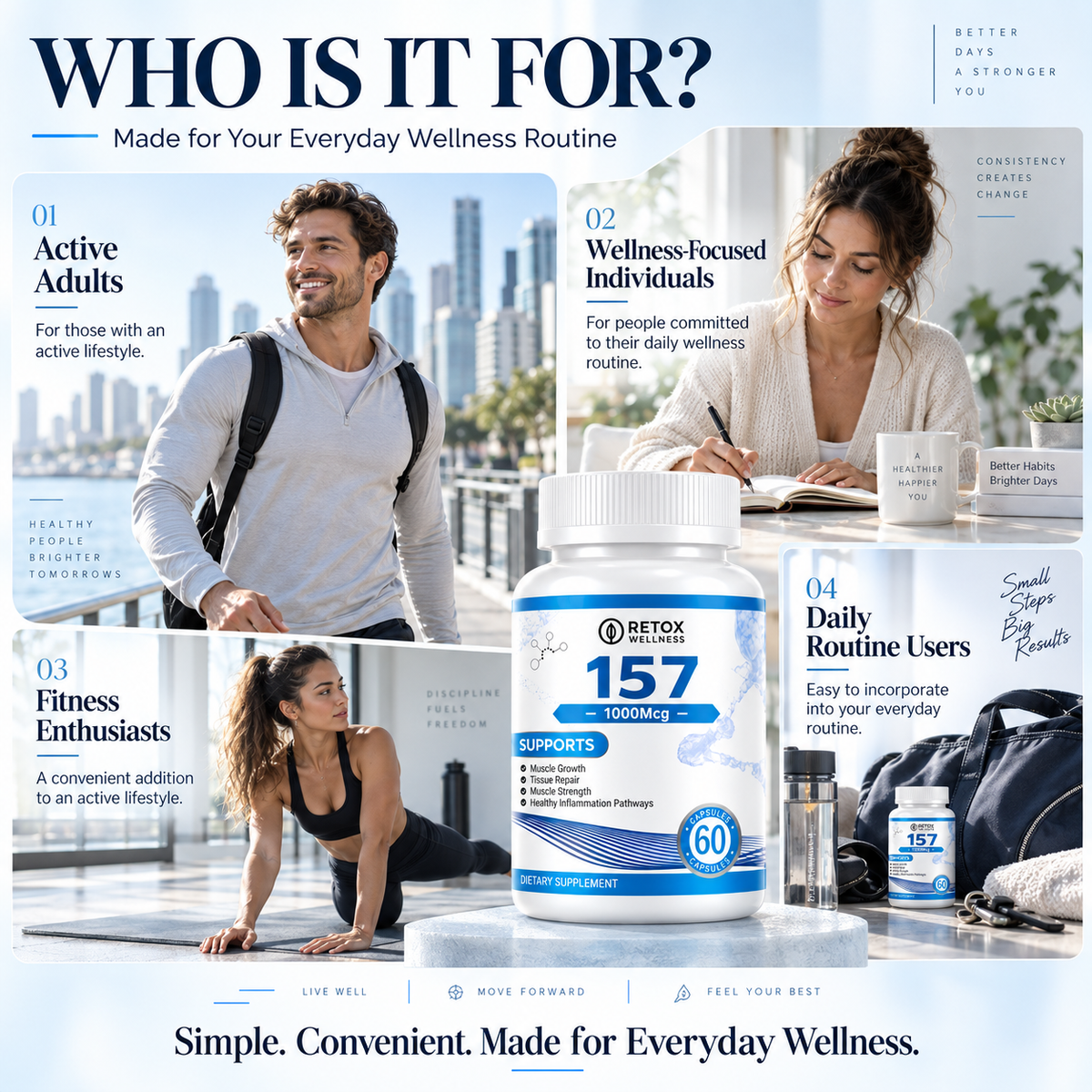 Promotional graphic for a dietary supplement bottle labeled 'BETOX WELLNESS 157 Support