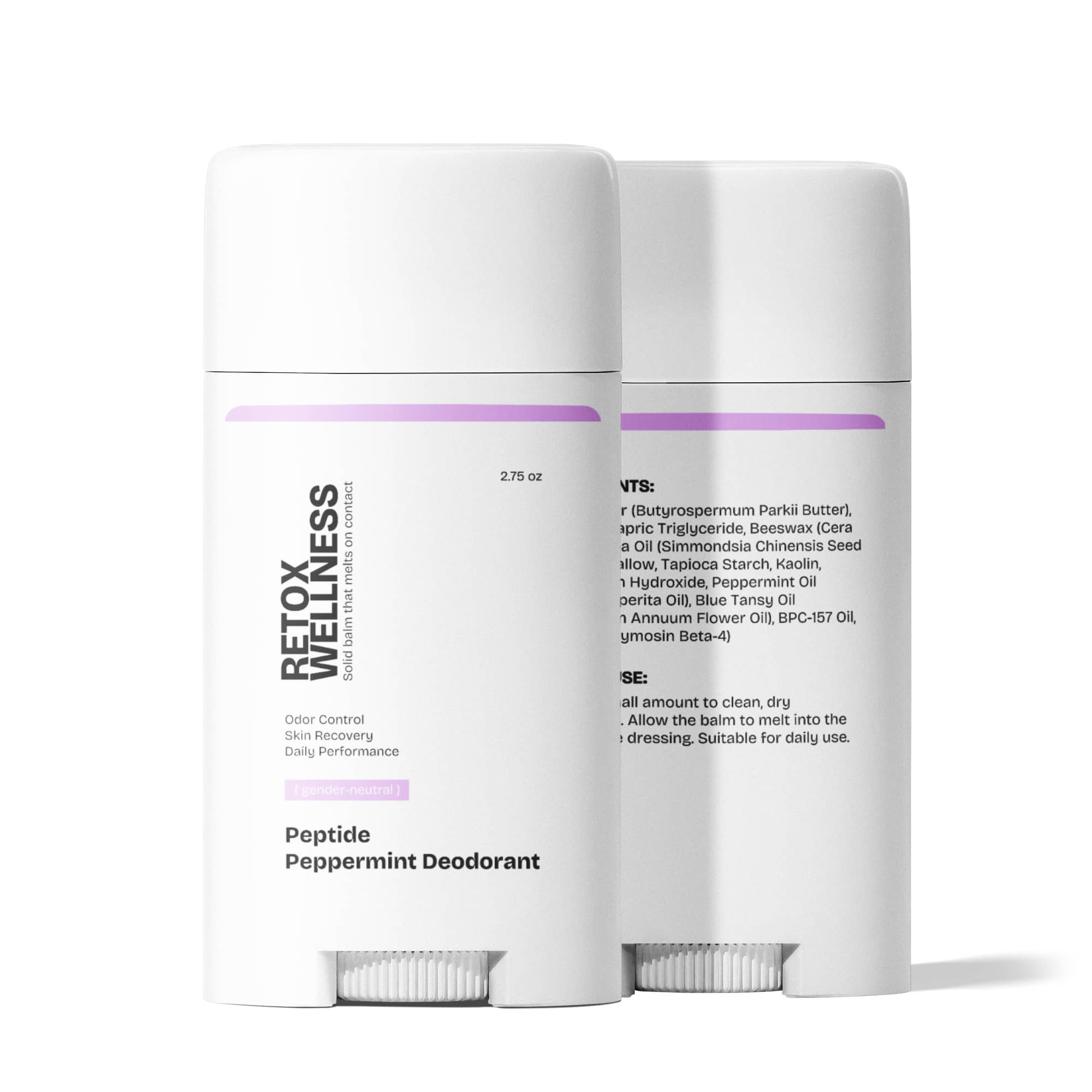 Peptide Peppermint Deodorant ( Pack of 2 )