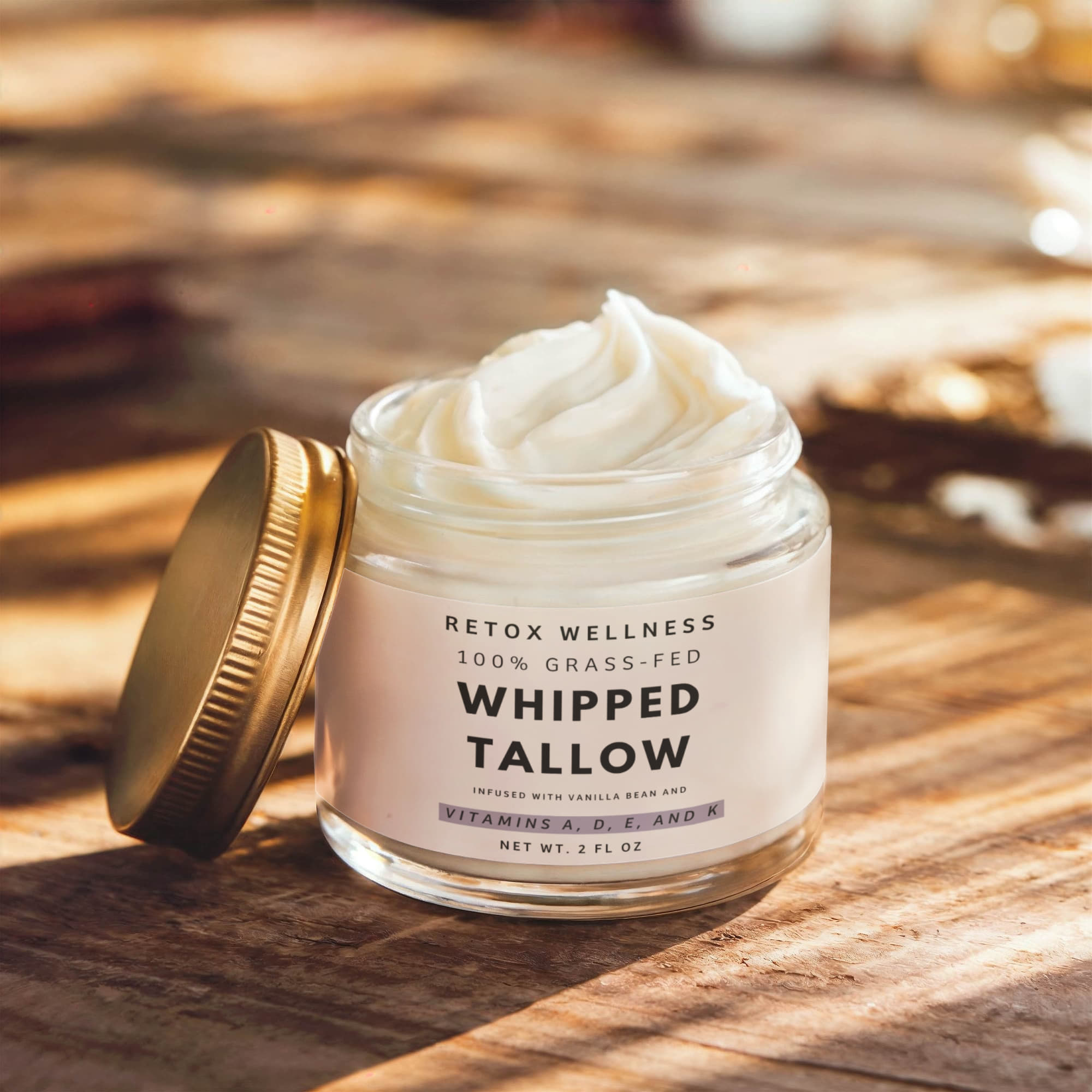 Whipped Grass-Fed Tallow Balm with Vanilla Bean