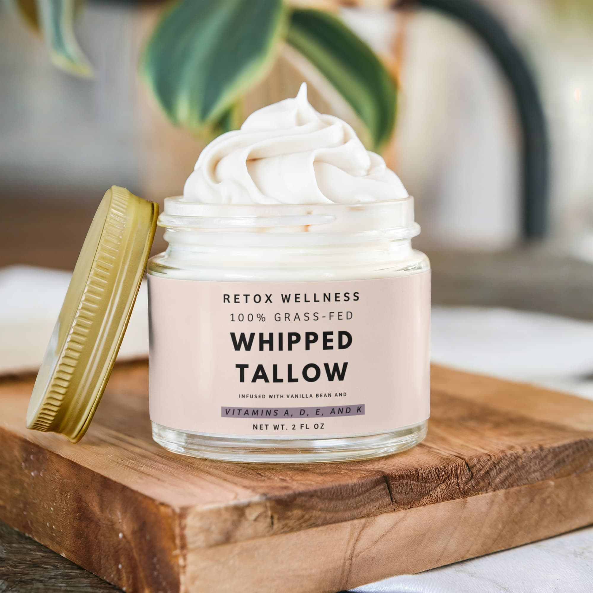 Whipped Grass-Fed Tallow Balm with Vanilla Bean